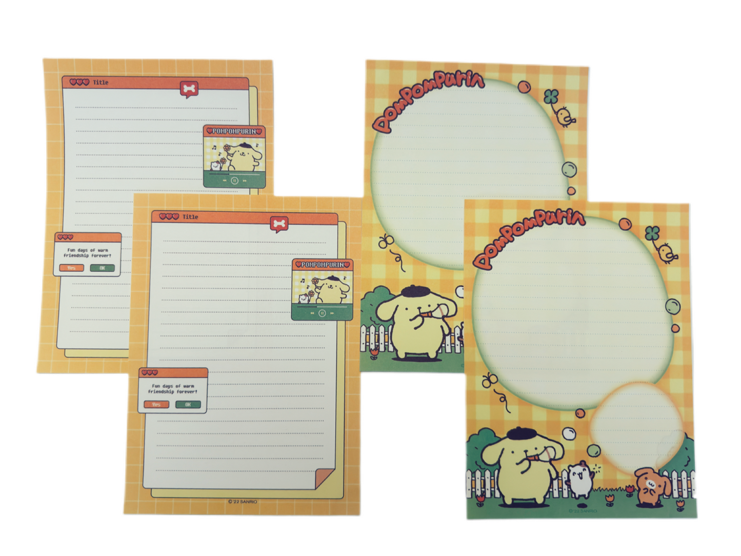 Pom Pom Purin Stationary Booklet