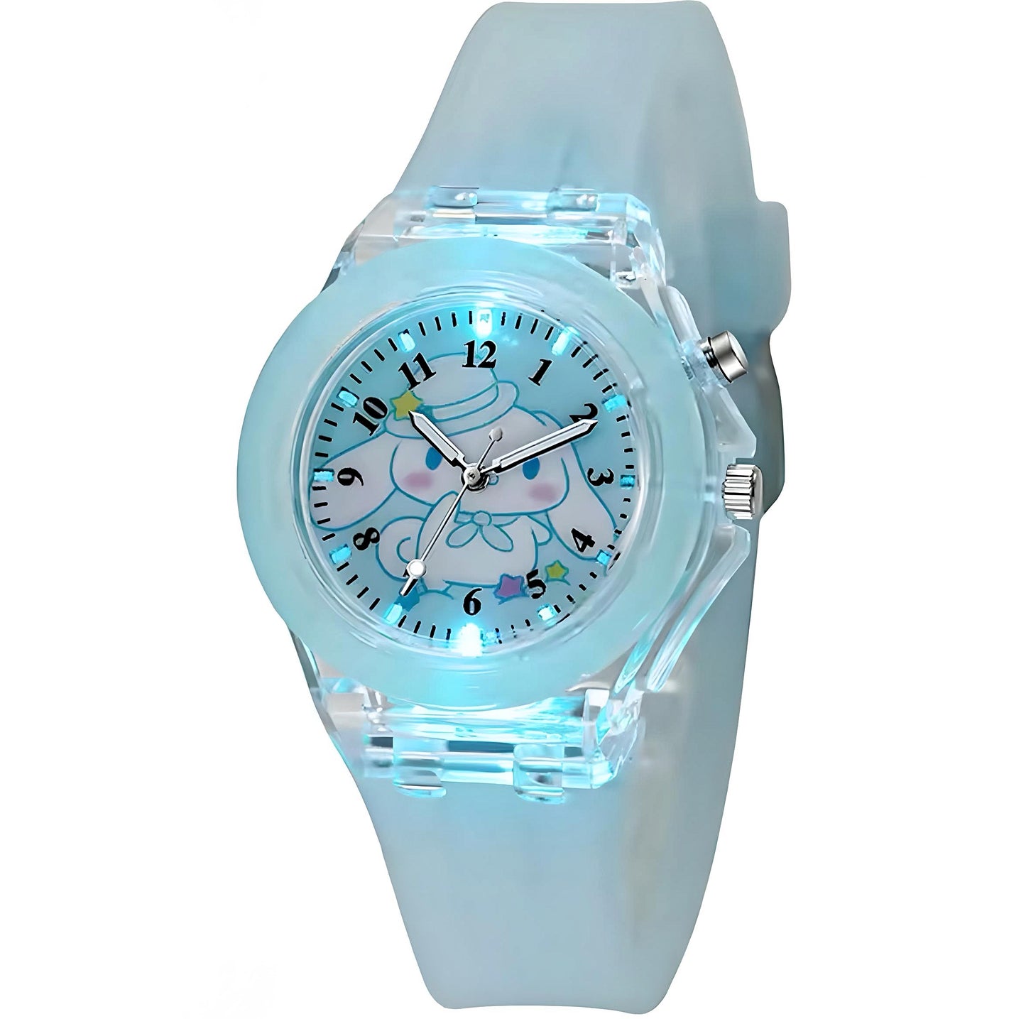 Cinnamoroll Light Up Analog Kids Watch with Silicone Band