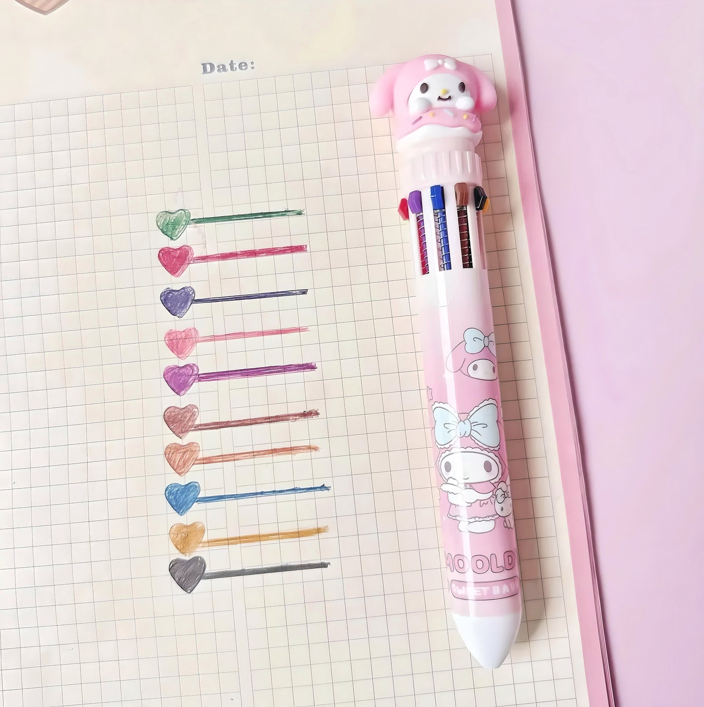 Hello Kitty and Friends 10 Colors 0.5mm Ballpoint Pens