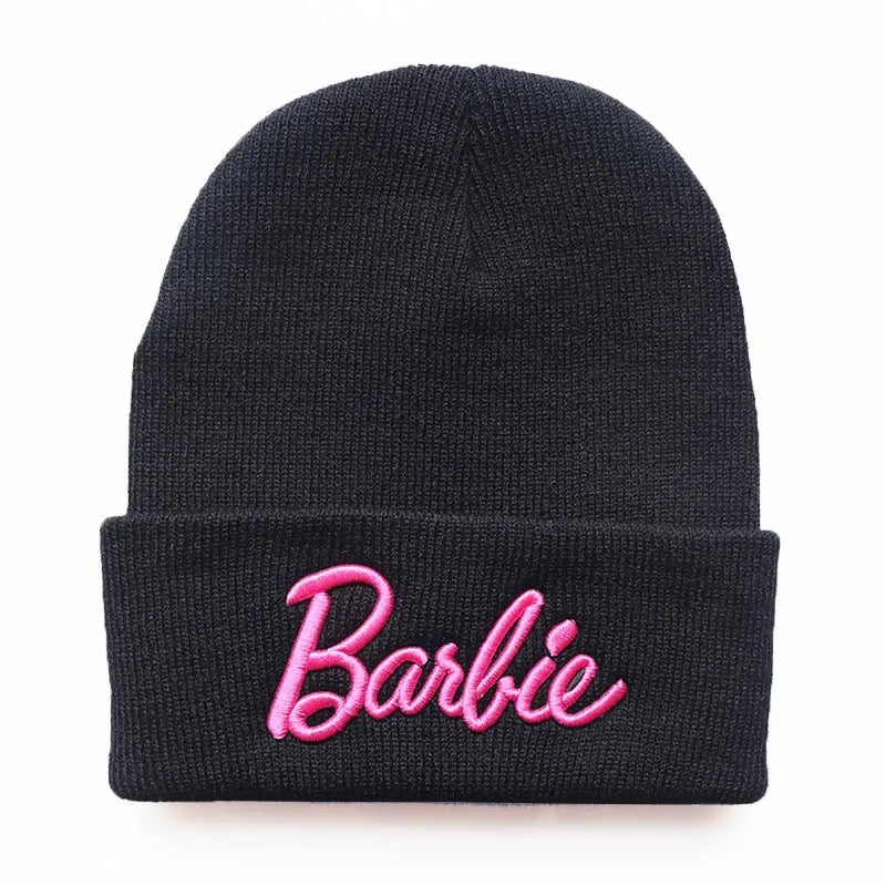 Barbie Embroidered Beanie - Black