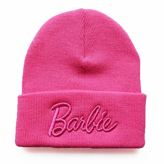 Barbie Embroidered Beanie - Pink