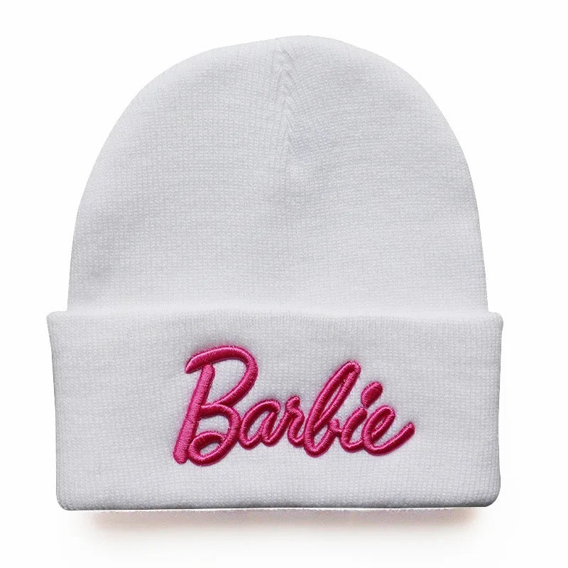 Barbie Embroidered Beanie - White