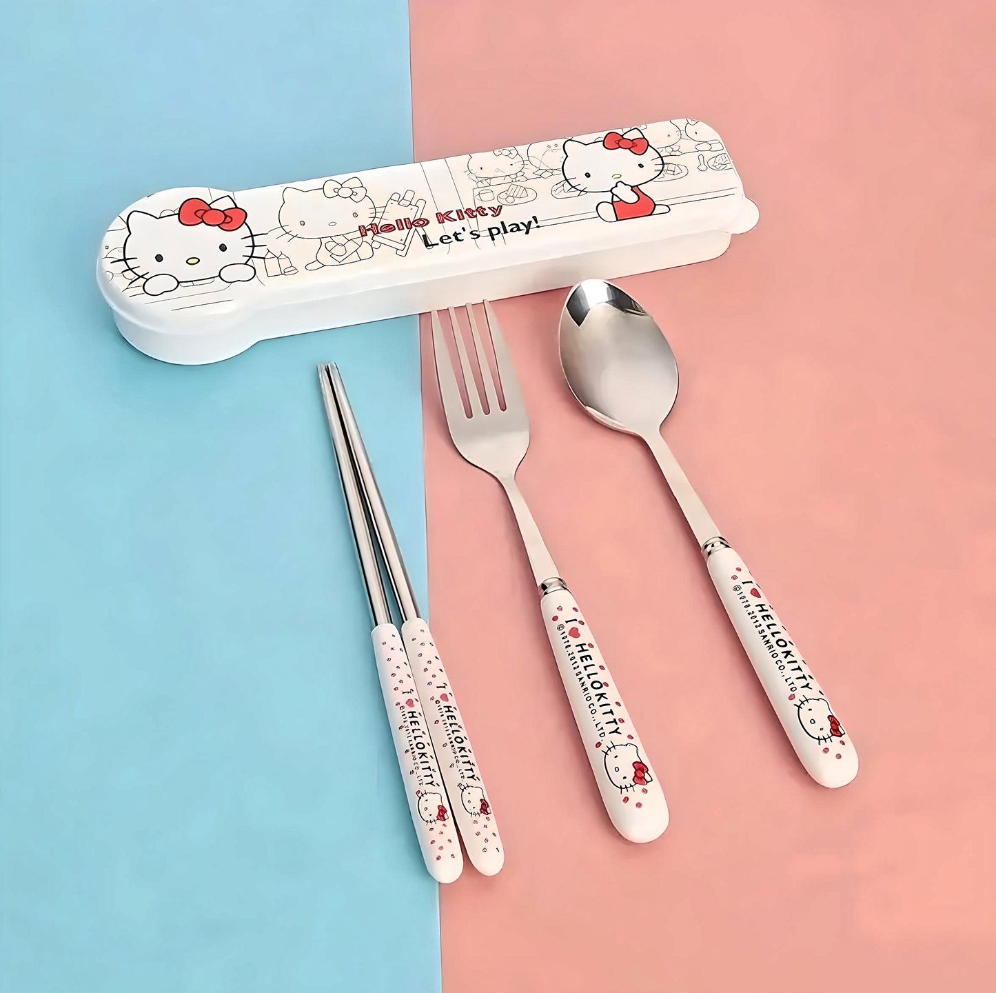 Hello Kitty Chopsticks Silverware Set