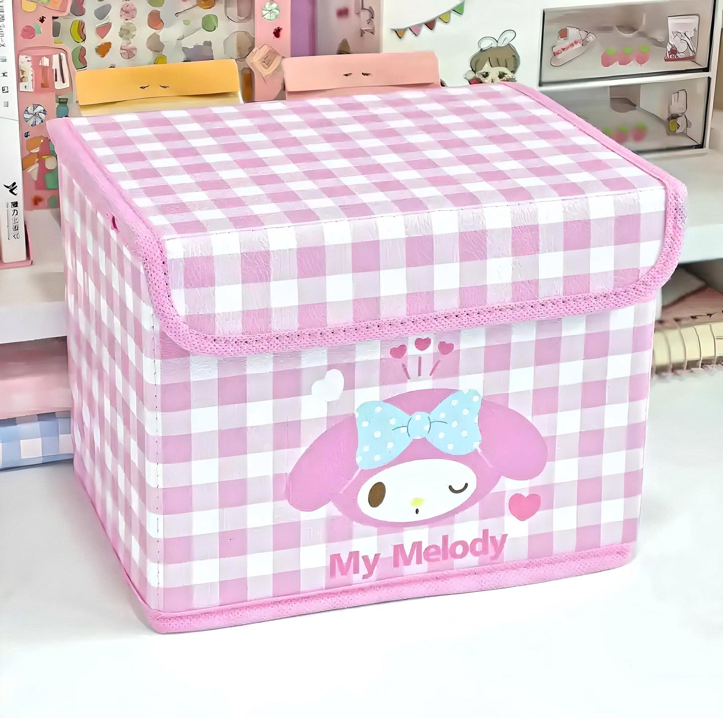 My Melody Collapsible Desk Storage Bin