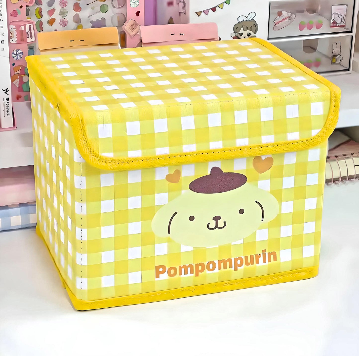 Pom Pom Purin Collapsible Desk Storage Bin