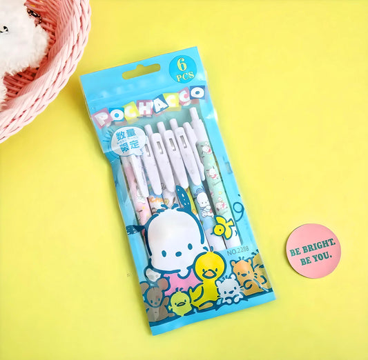 Pochacco Gel Pens - 6 Pack