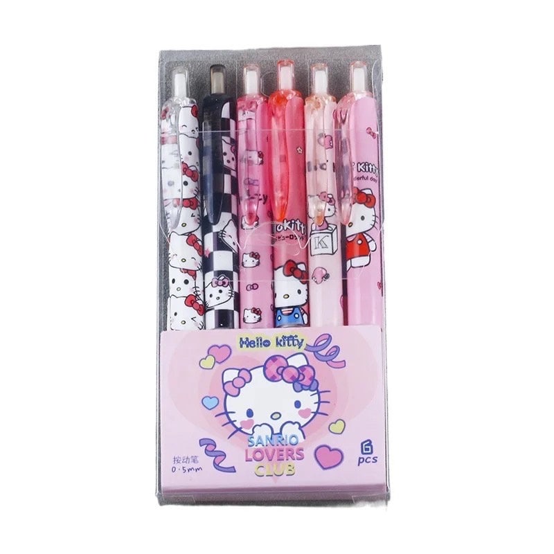 Kawaii Kitty Gel Pens - 6 Pack