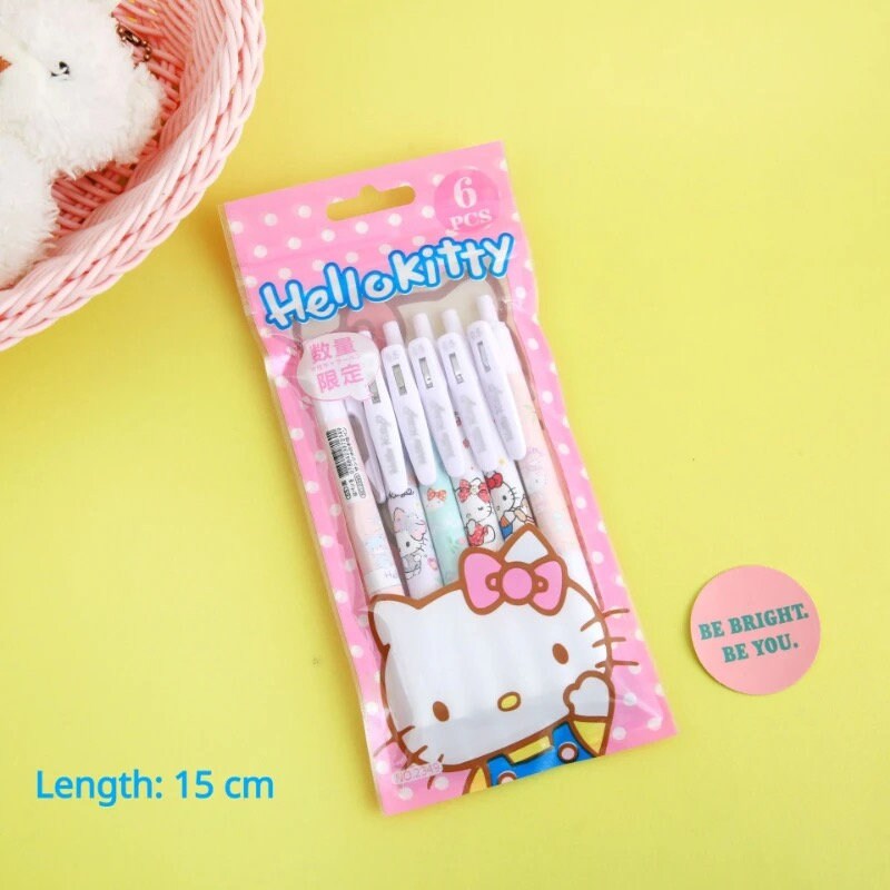 Kawaii Kitty Gel Pens - 6 Pack