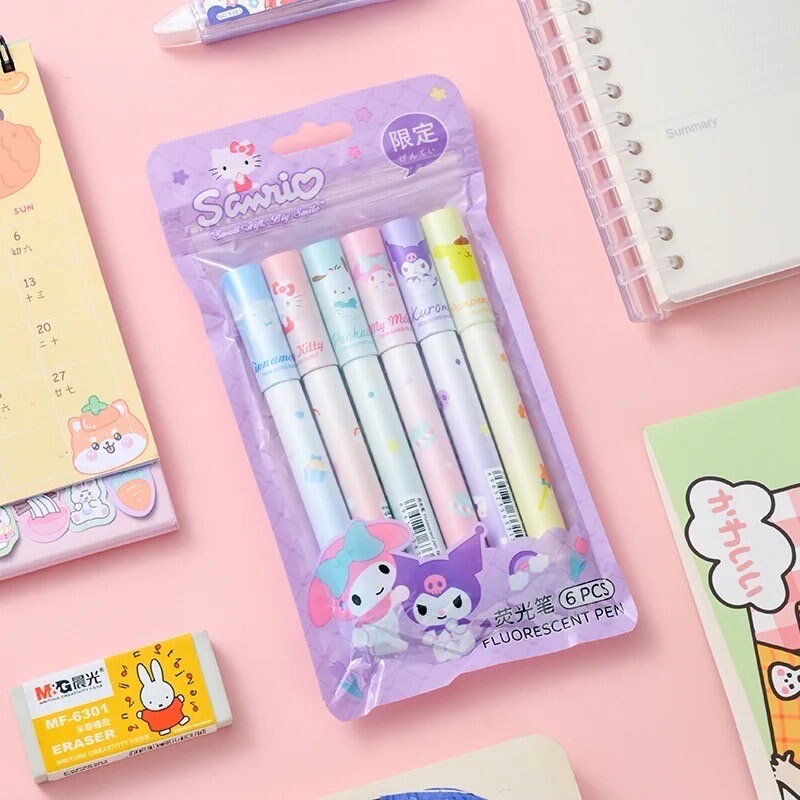 Kawaii Kitty Highlighters - 6 Pack