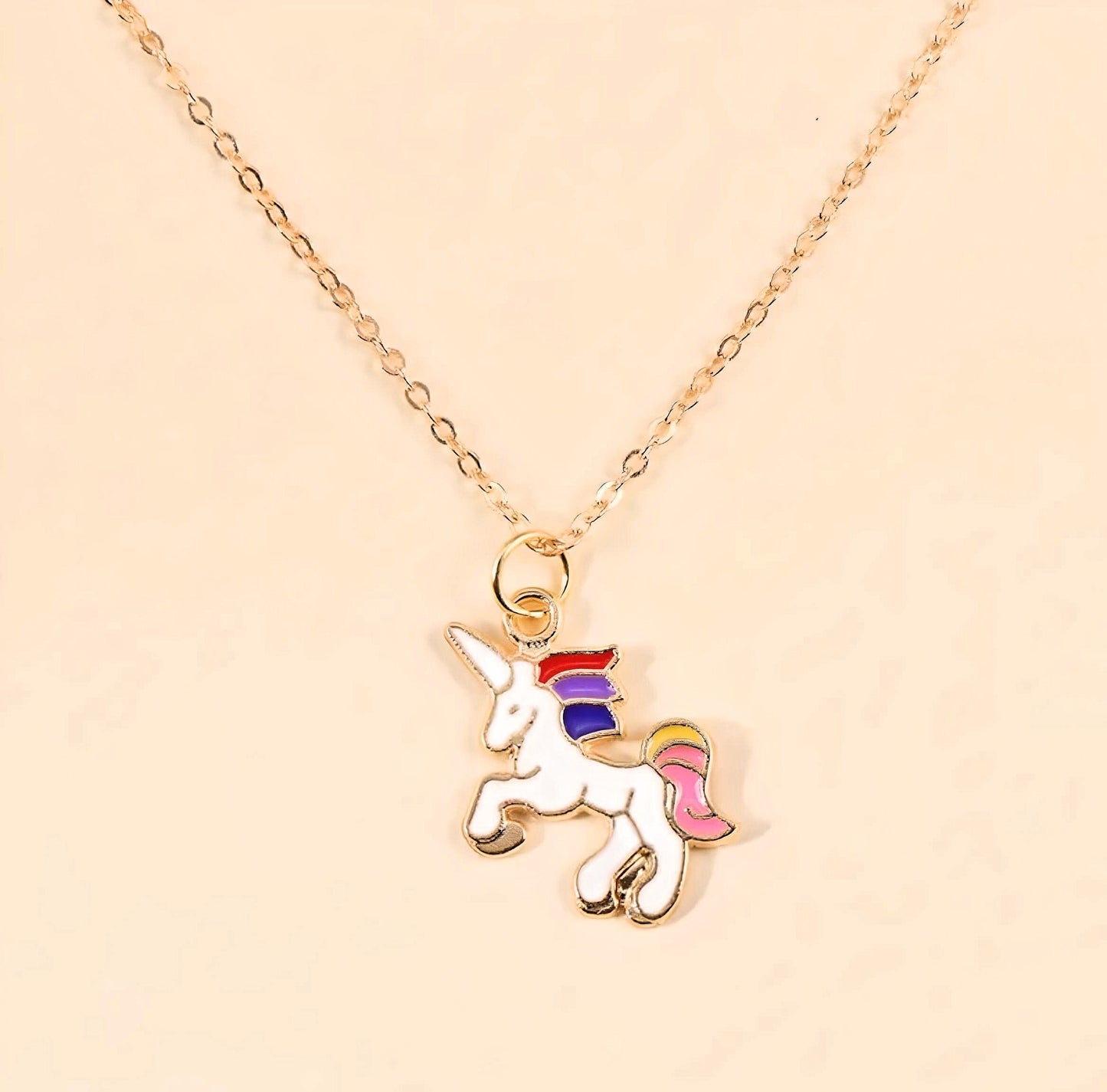 Unicorn Pendant with Chain Necklace - Version B