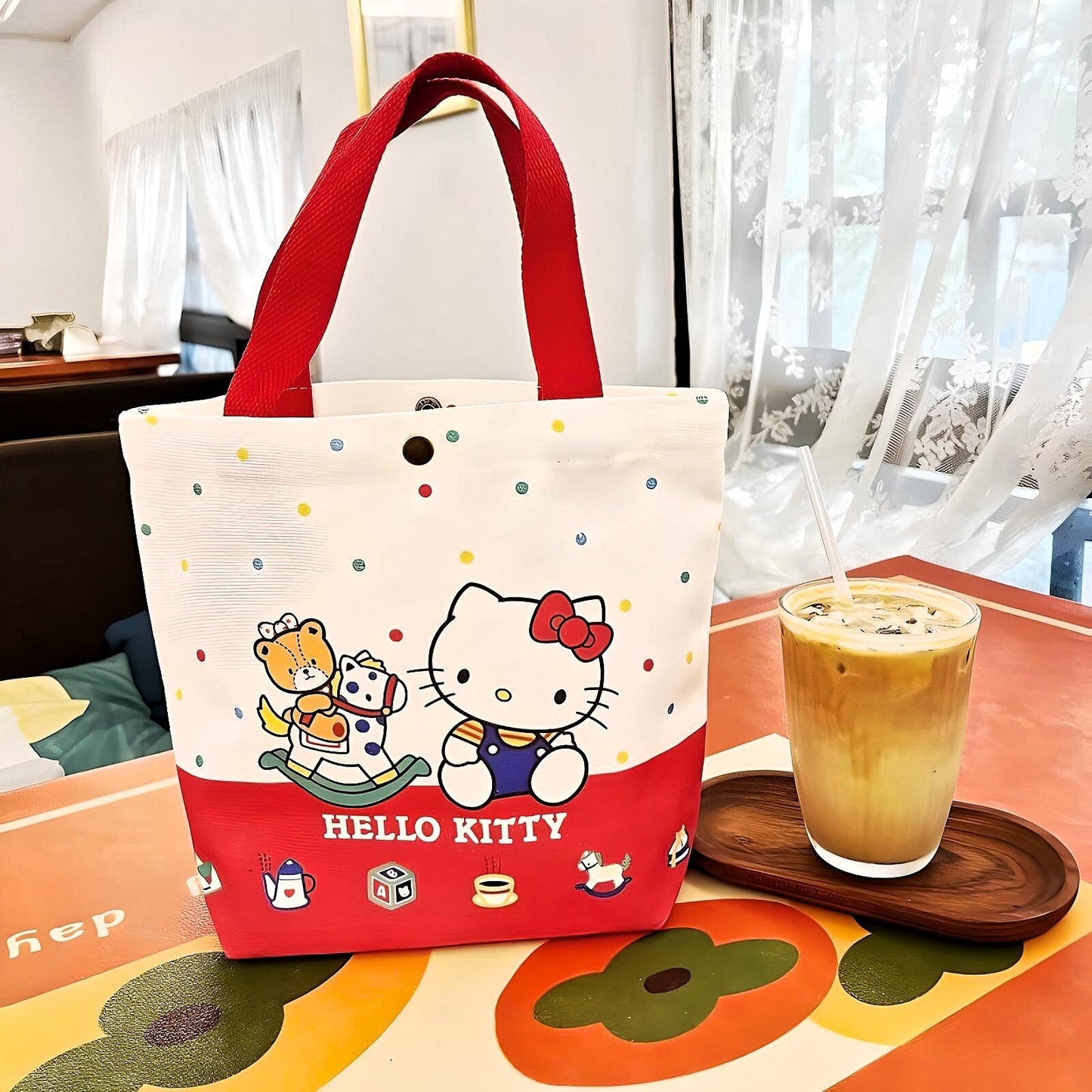 Kawaii Kitty Canvas Tote Bag - C