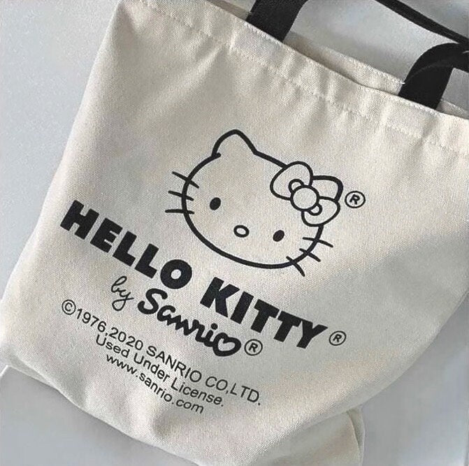 Hello Kitty Large Canvas Tote Bag - A