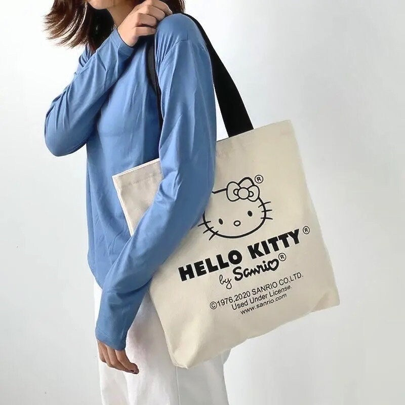 Hello Kitty Large Canvas Tote Bag - A