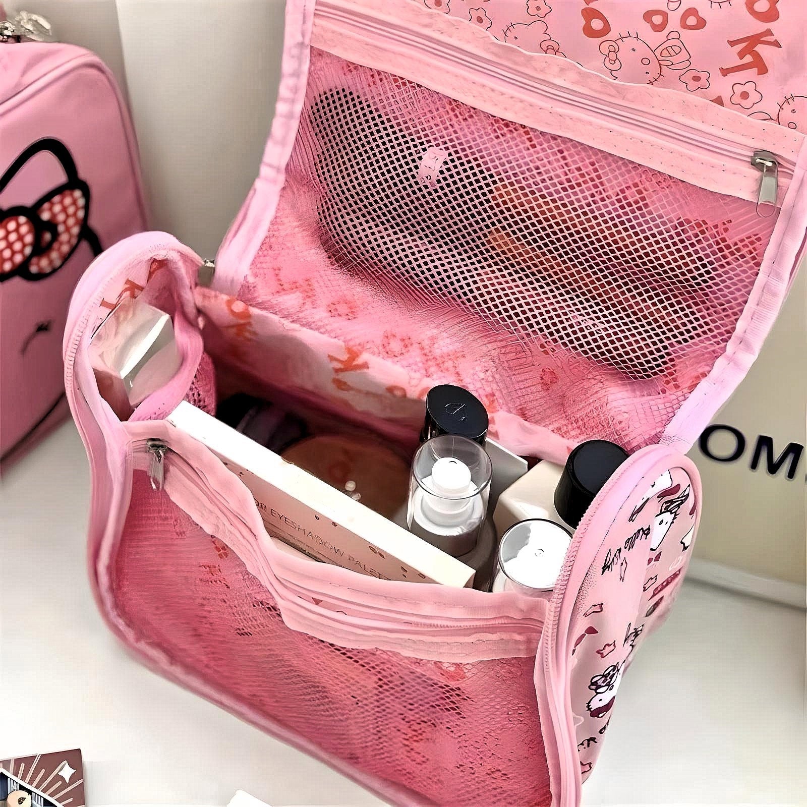 Kawaii Kitty Waterproof Travel Toiletry Cosmetic Bag