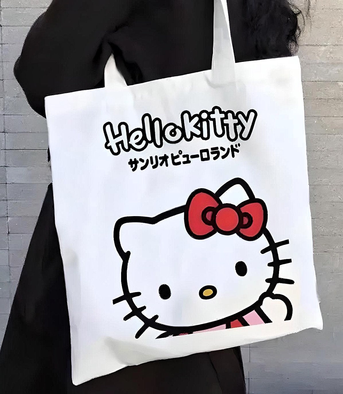 Hello Kitty Large Canvas Tote Bag - B