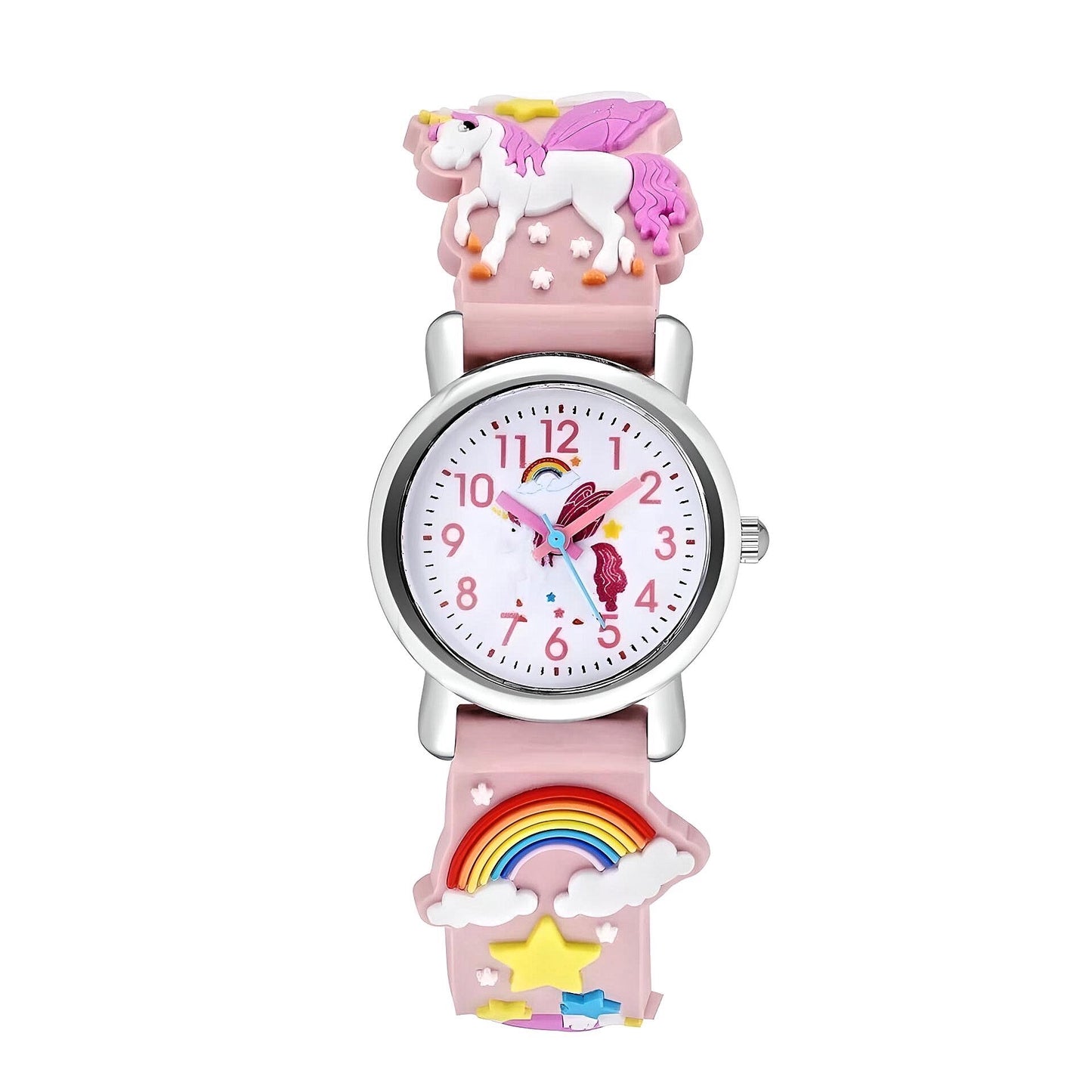 Kids Quartz Unicorn Watch with Coloful Band