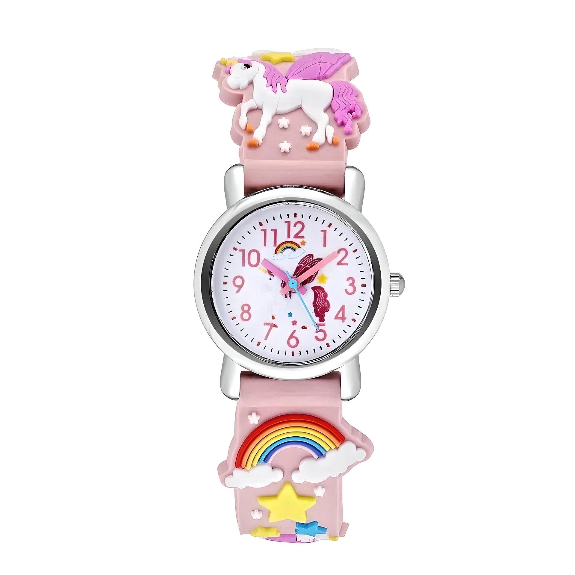 Kids Quartz Unicorn Watch with Coloful Band