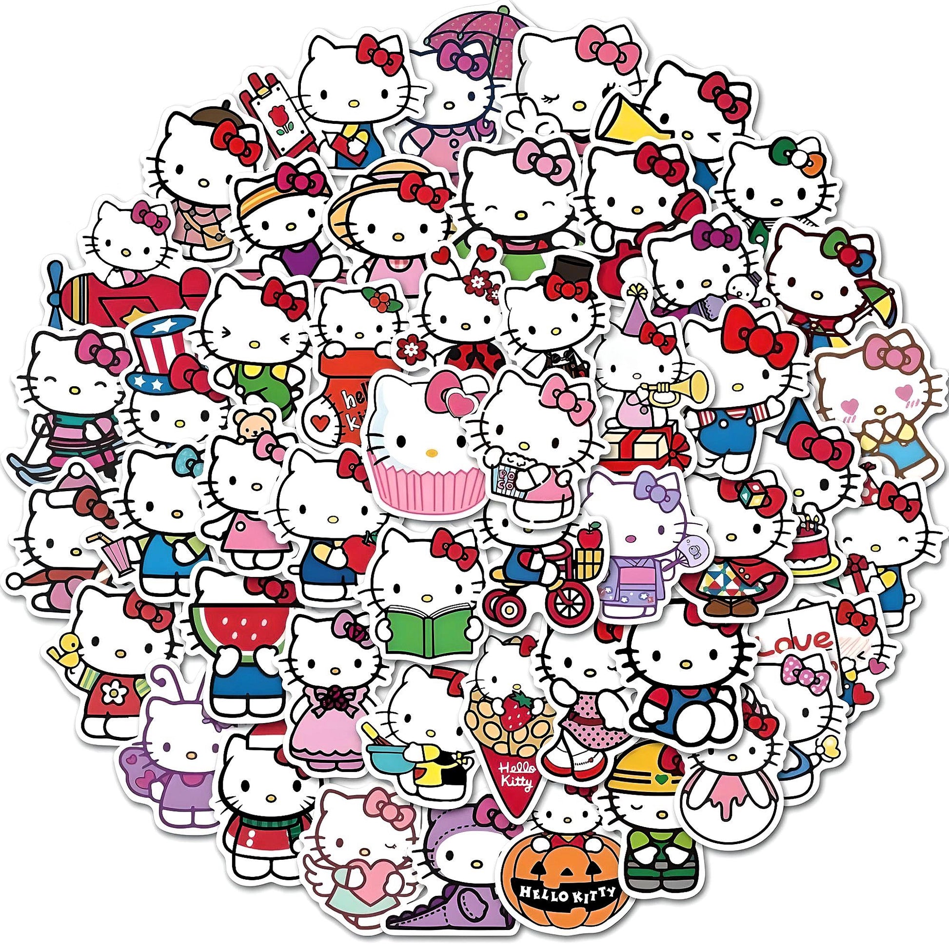 50 Pack Hello Kitty & Friends Vinyl Waterproof Stickers