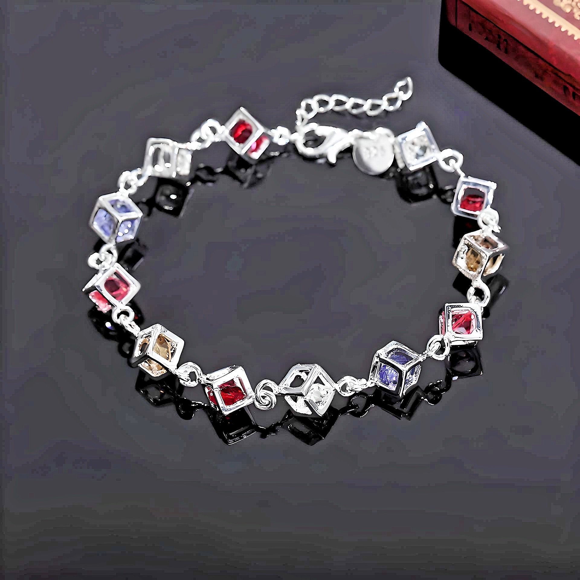 Sterling Silver Cubed Bracelet