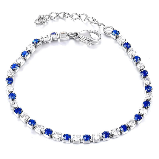 Stainless Steel Blue Stone Bracelet