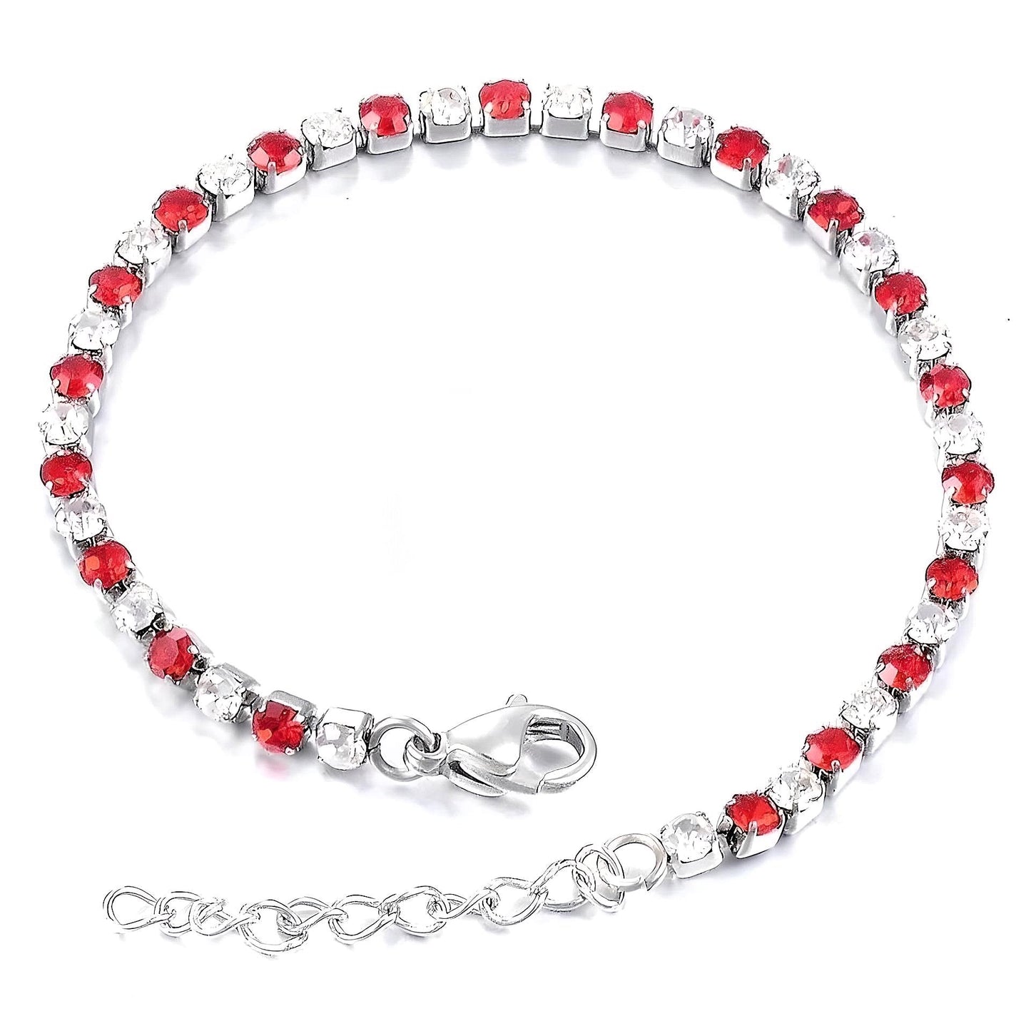 Stainless Steel Red Stone Bracelet