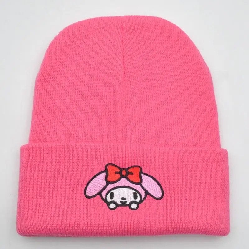 My Melody Embroidered Beanie - Pink