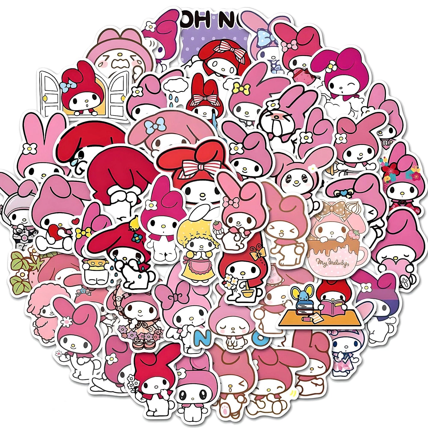 50 Pack Hello Kitty & Friends Vinyl Waterproof Stickers