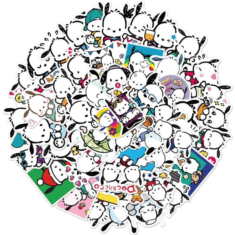 50 Pack Hello Kitty & Friends Vinyl Waterproof Stickers