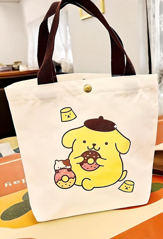 Pom Pom Purin Canvas Tote Bag