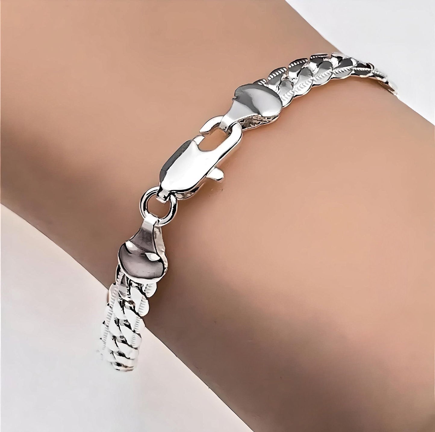 925 Sterling Silver Rope Chain Bracelet